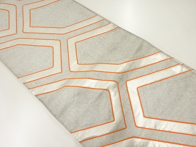 アンティーク　抽象模様織出し袋帯（材料）